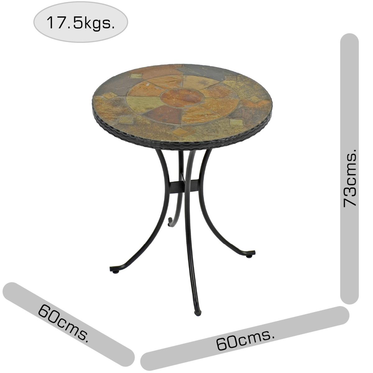 Glendale 60cm Bistro Table with 2 Milton Chairs Set Brown – image 8
