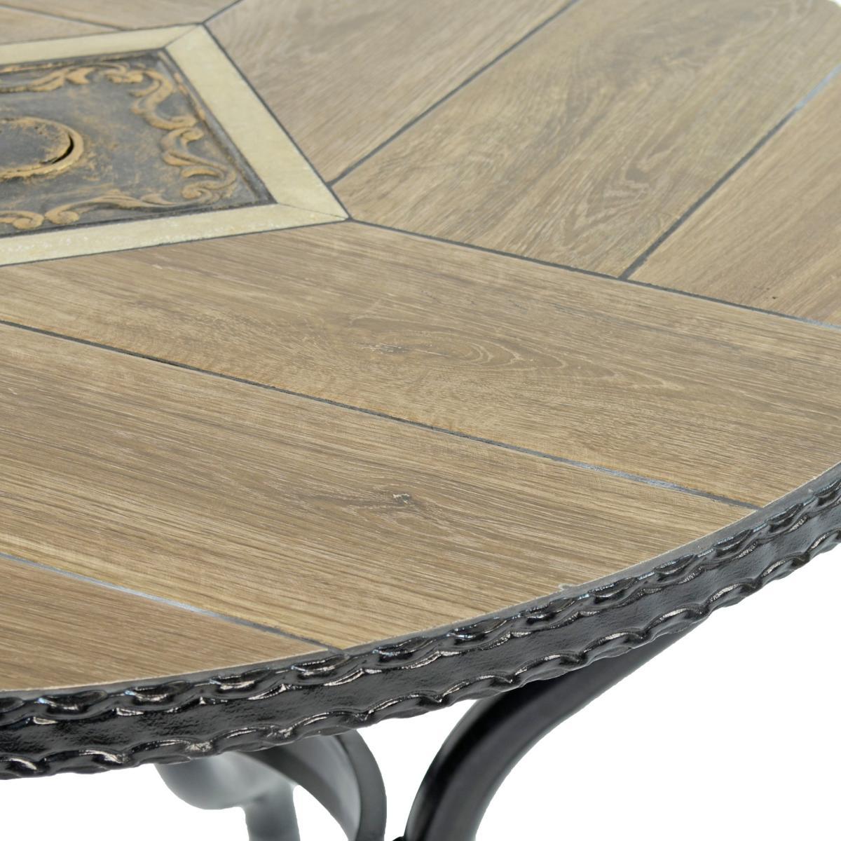 Haslemere Table with 4 Ascot Chairs Set Brown – image 6