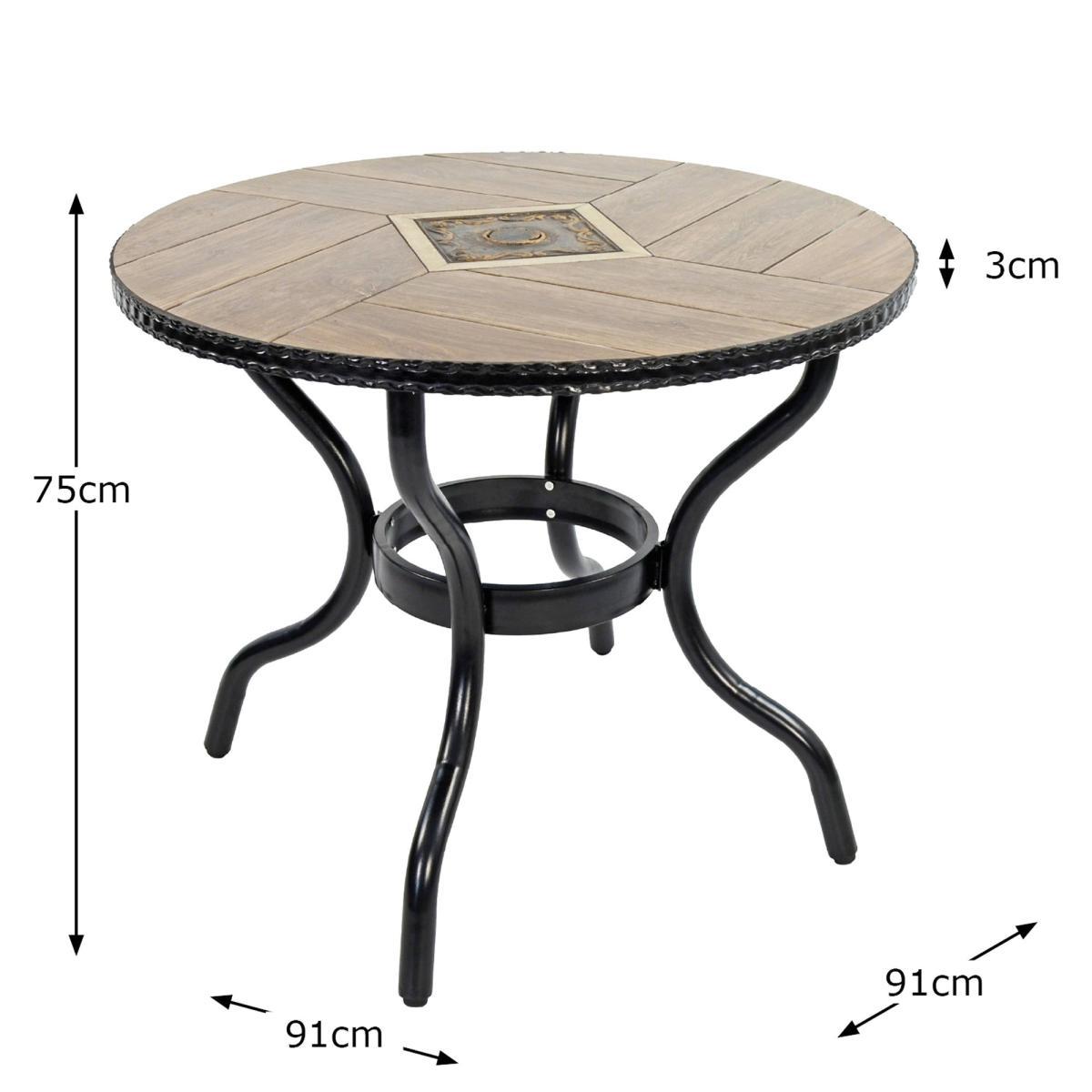 Haslemere Table with 4 Ascot Chairs Set Brown – image 8