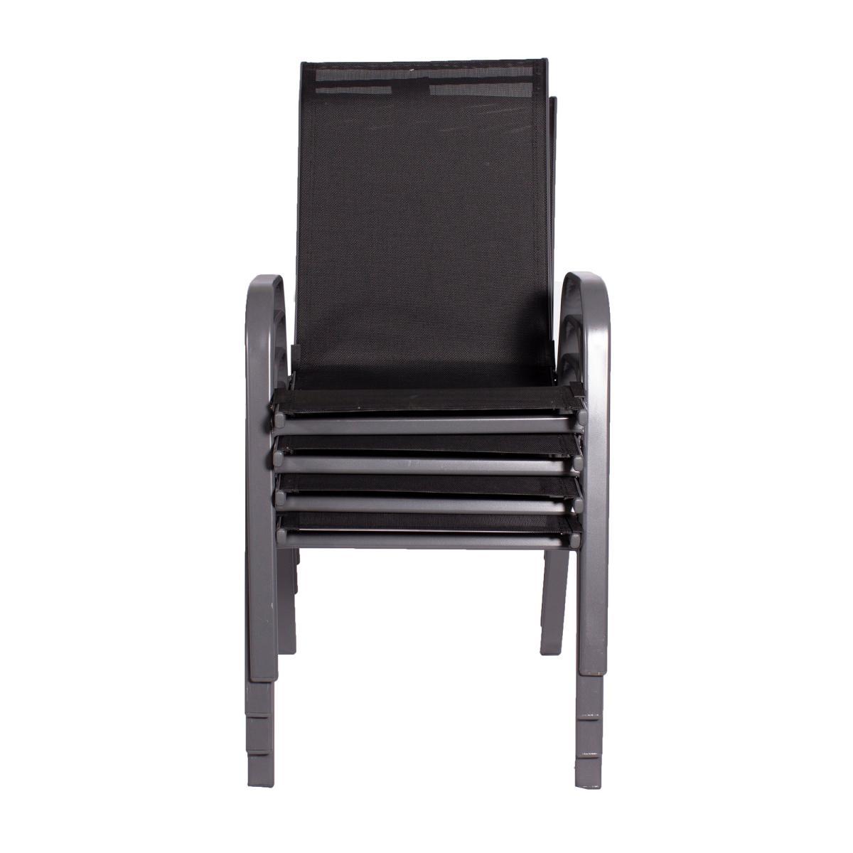 Rio 6 Seater Set with Parasol Grey – image 3