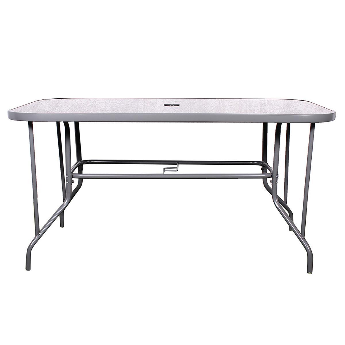 Rio 6 Seater Set with Parasol Grey – image 7