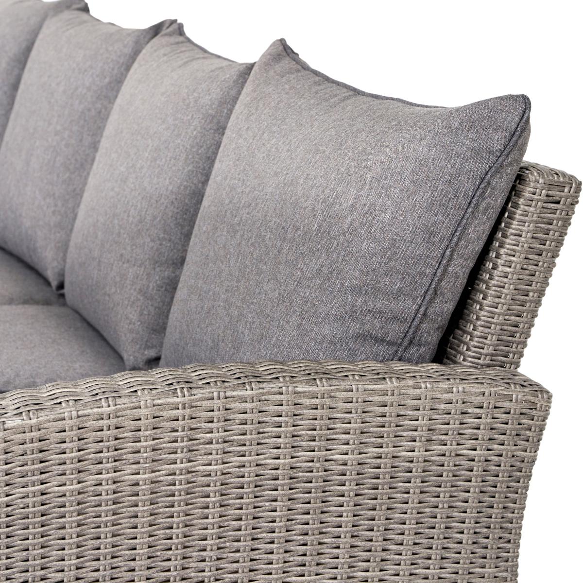 Barbados Long Right Rattan Corner Set Slate (Grey) – image 4