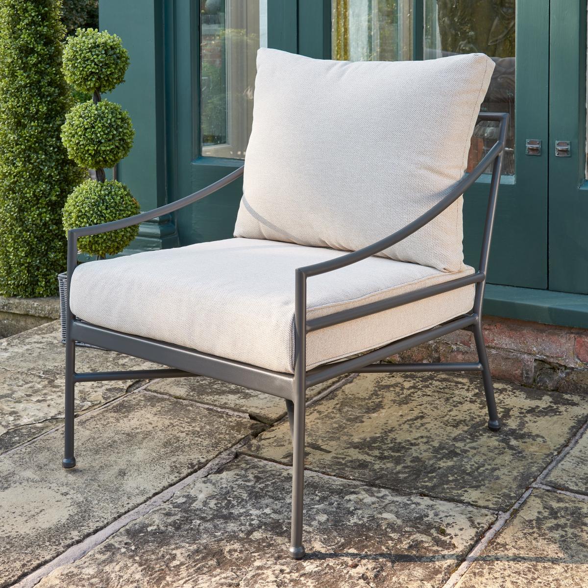Churchgate 4 Seater Metal Conversation Set Brown – image 4