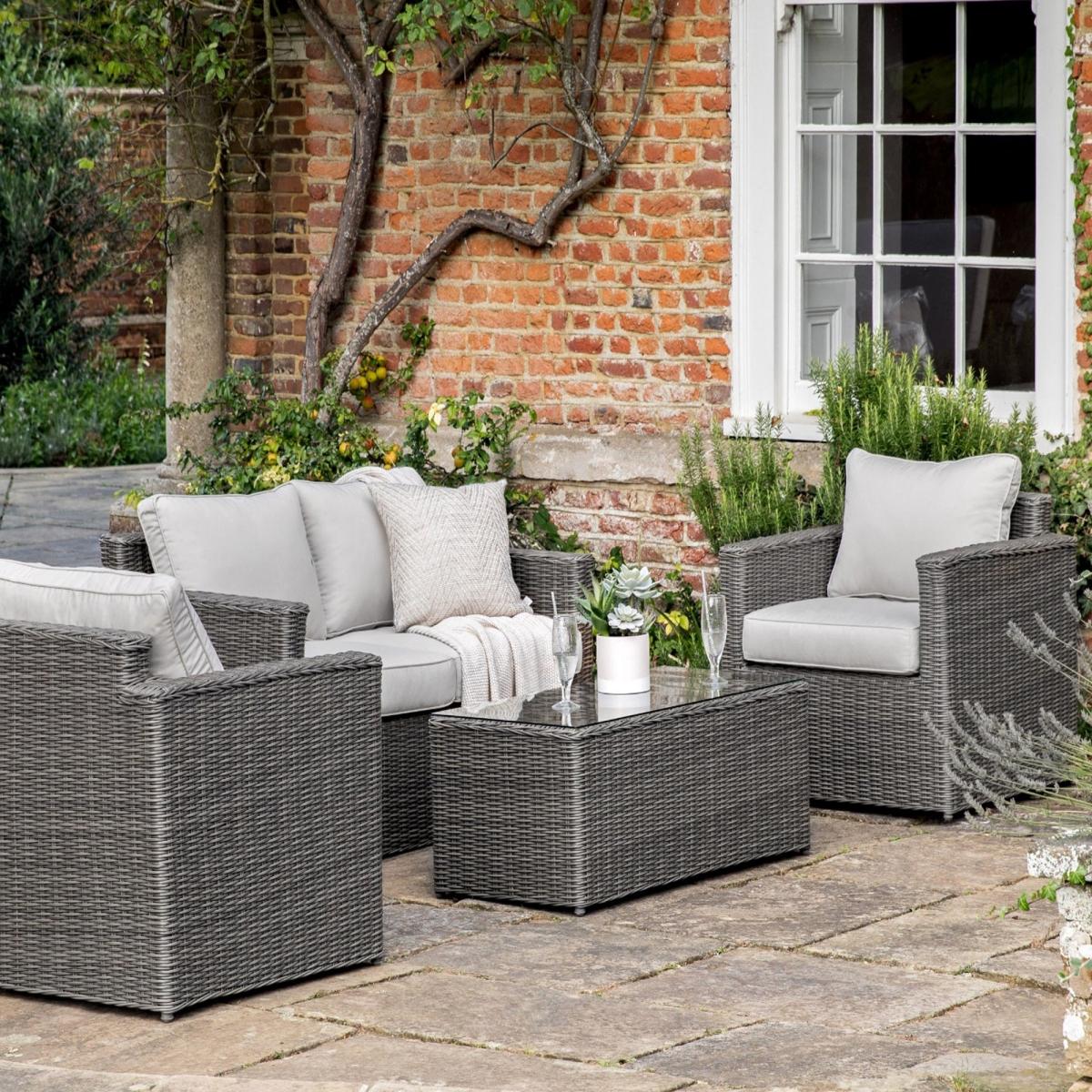 Granville Square Grey Sofa Set Grey – image 1