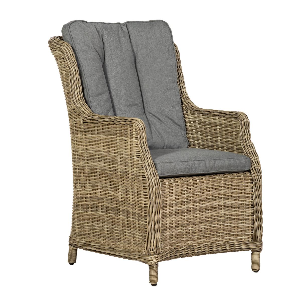 Wentworth 6 Seater Round Highback Comfort Dining Set Natural – image 4