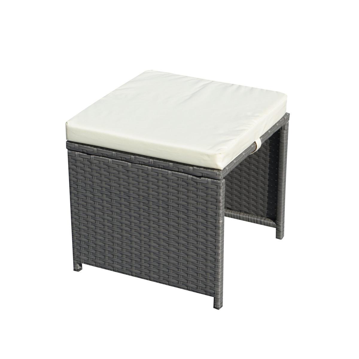 Cannes 8 Seater Grey Cube Set Grey – image 3