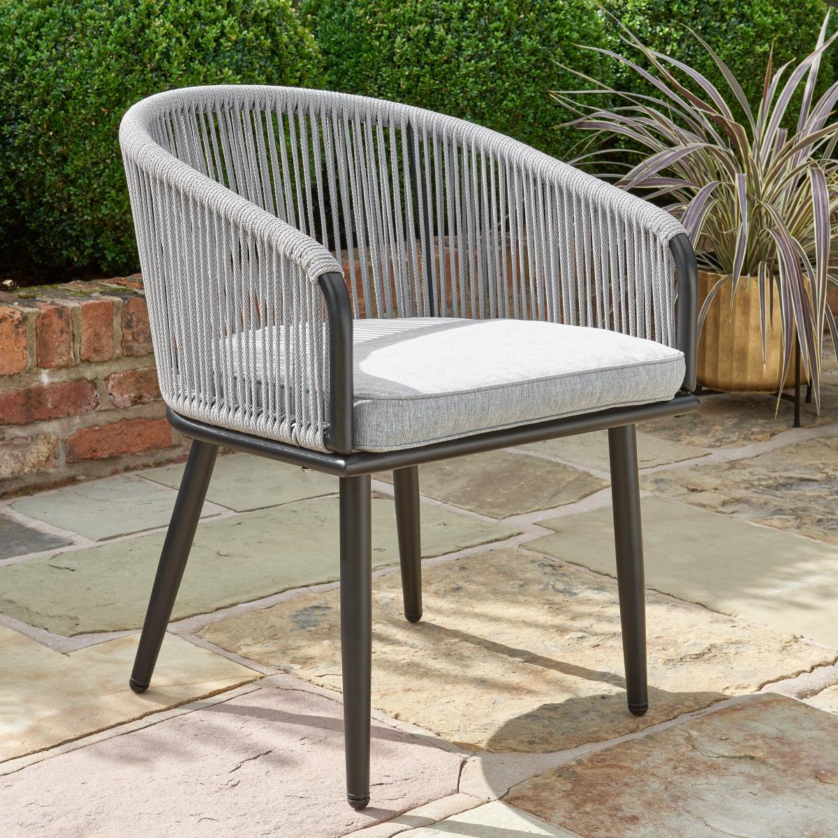 Crescent 6 Seater Dining Set Grey – image 5