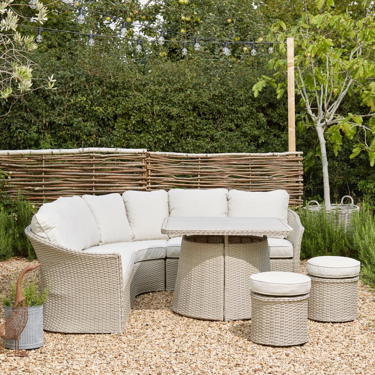 Churchgate Rattan Corner Sofa Set Grey – image 2