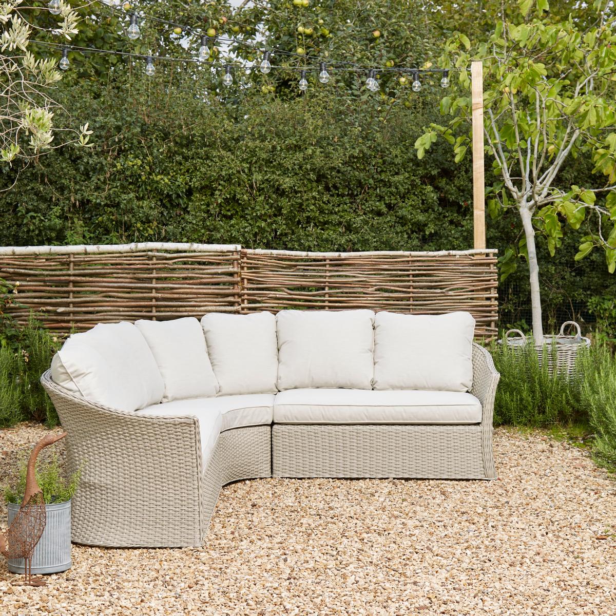 Churchgate Rattan Corner Sofa Set Grey – image 3
