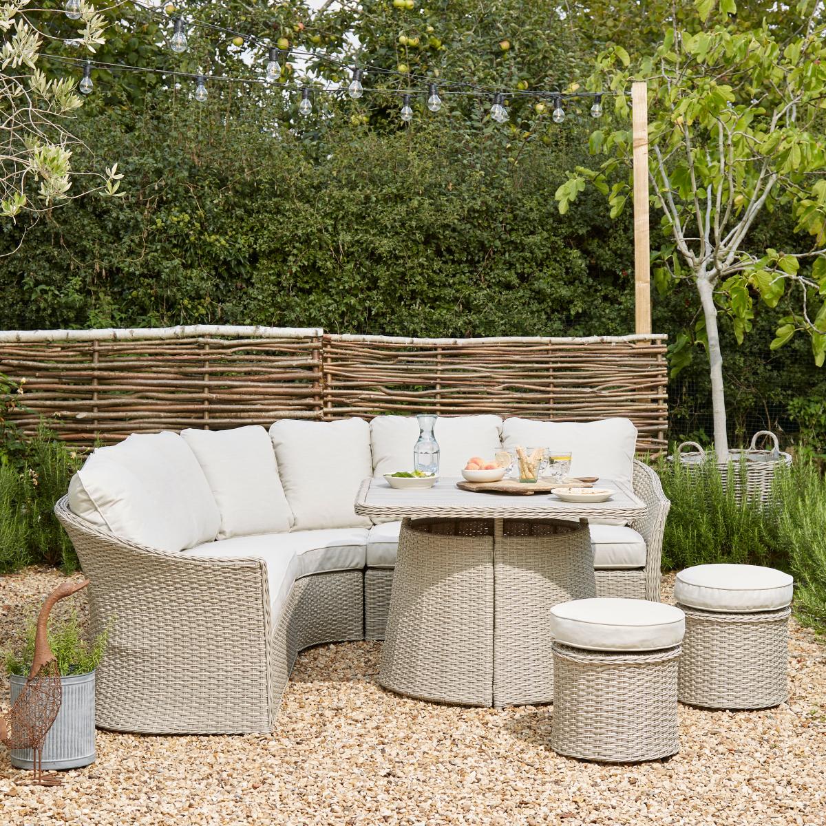 Churchgate Rattan Corner Sofa Set Grey – image 1