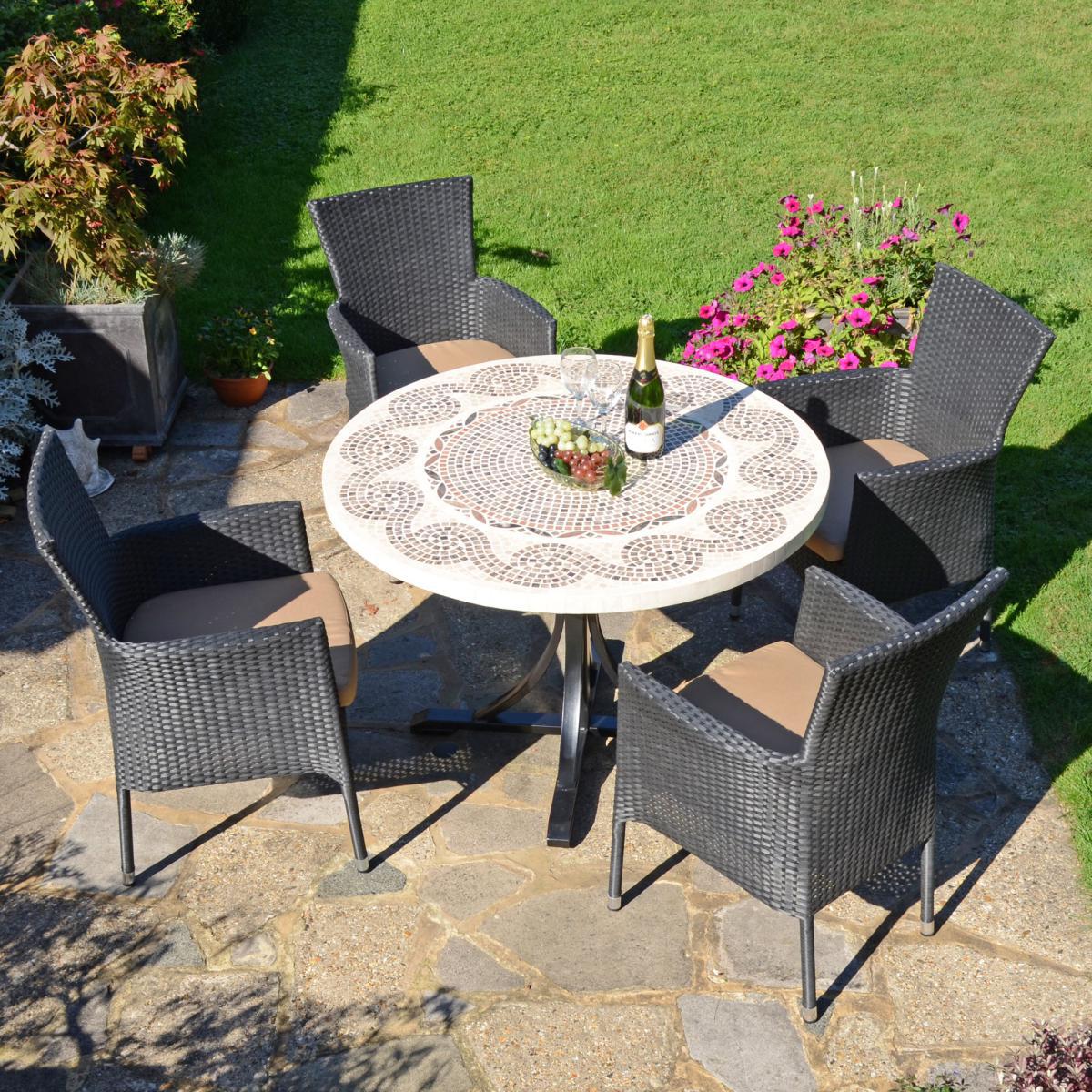 Avignon Dining Table with 4 Stockholm Black Chairs Set Natural – image 1