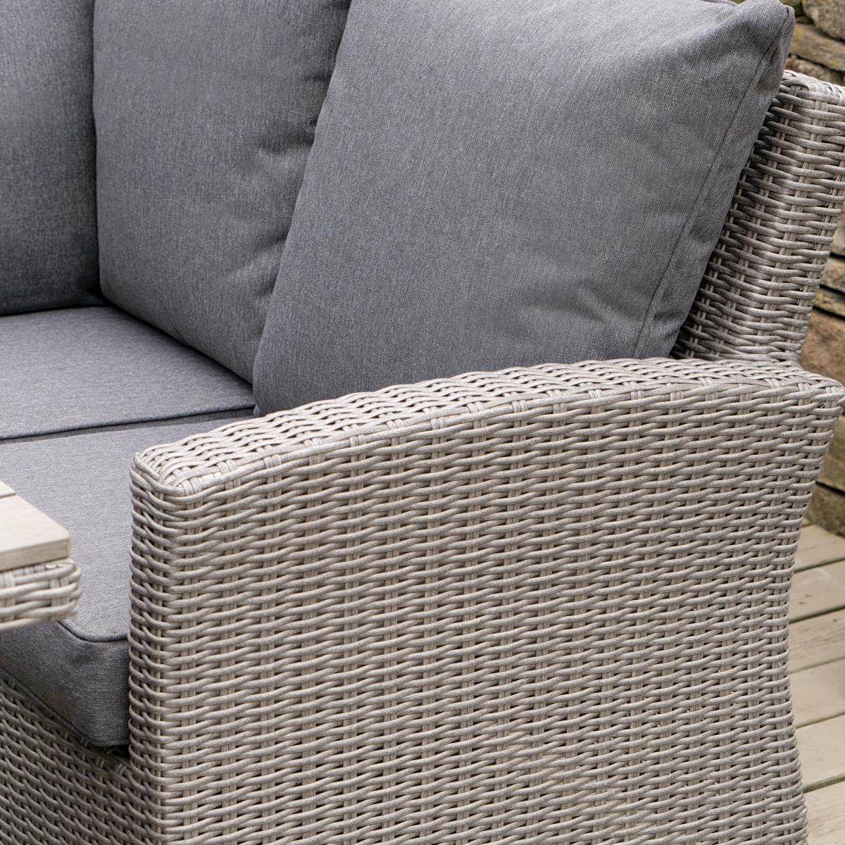 Barbados Compact Rattan Corner Set Slate (Grey) – image 5