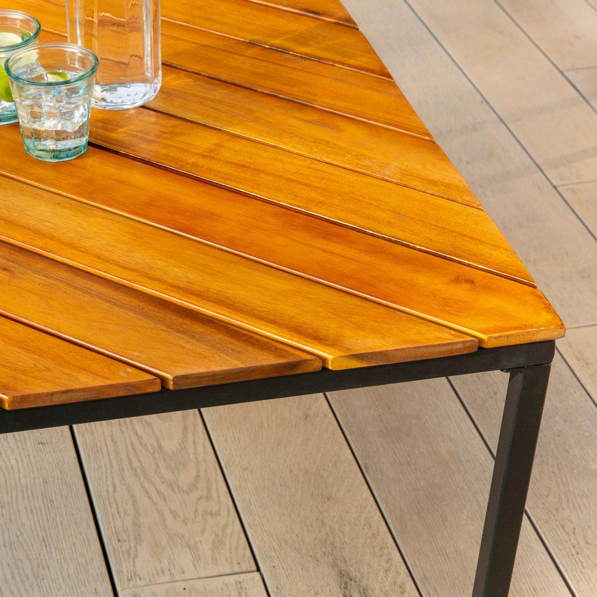 Elements 4 Seater Compact Wooden Dining Set Brown – image 3