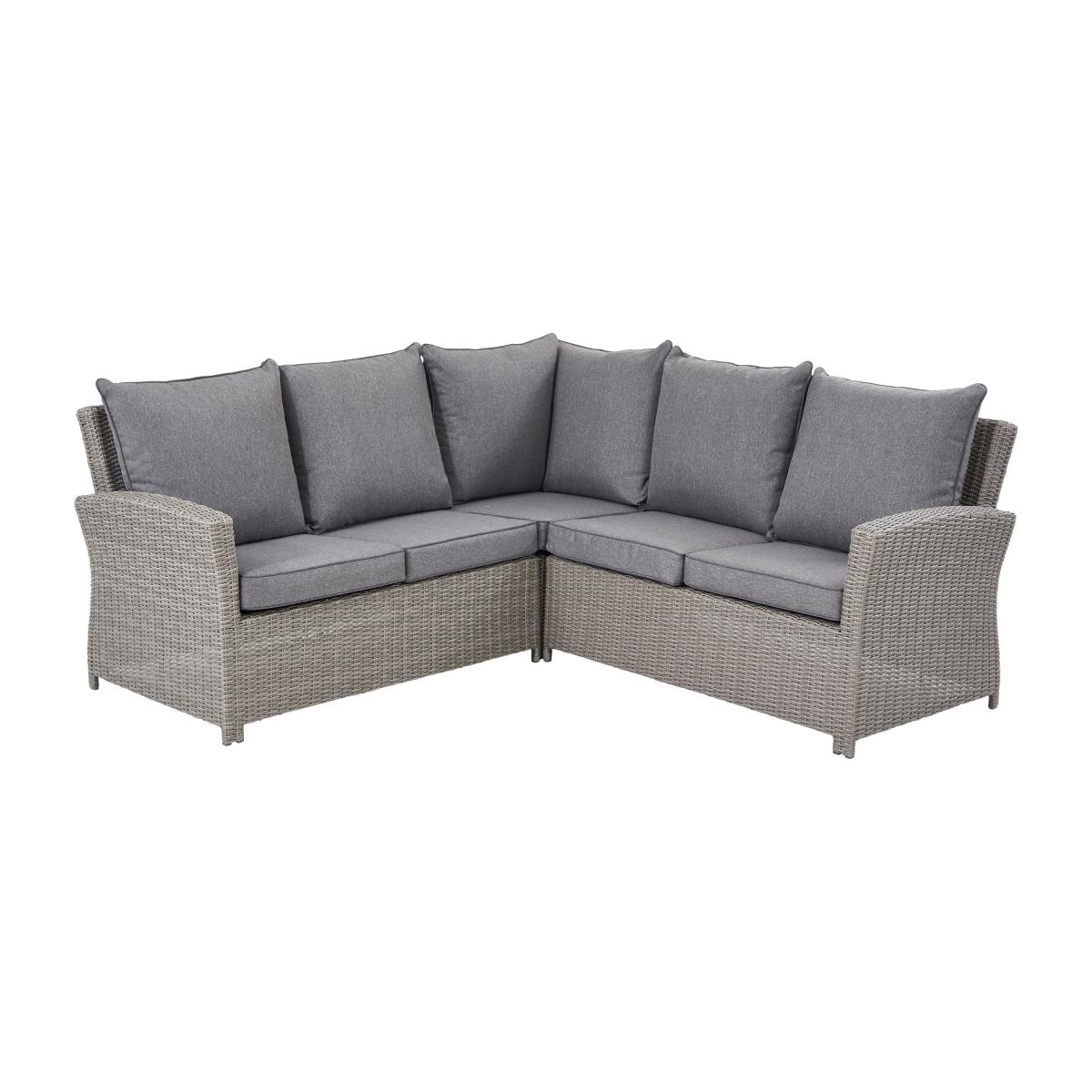 Barbados Rattan Square Corner Seating Set Slate (Grey) – image 3