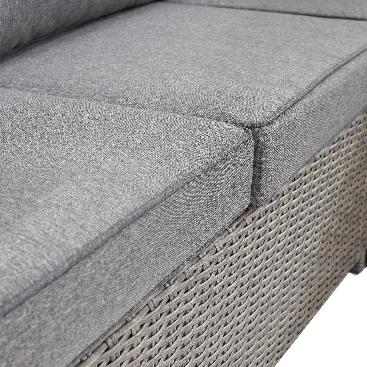 Barbados Rattan Square Corner Seating Set Slate (Grey) – image 5