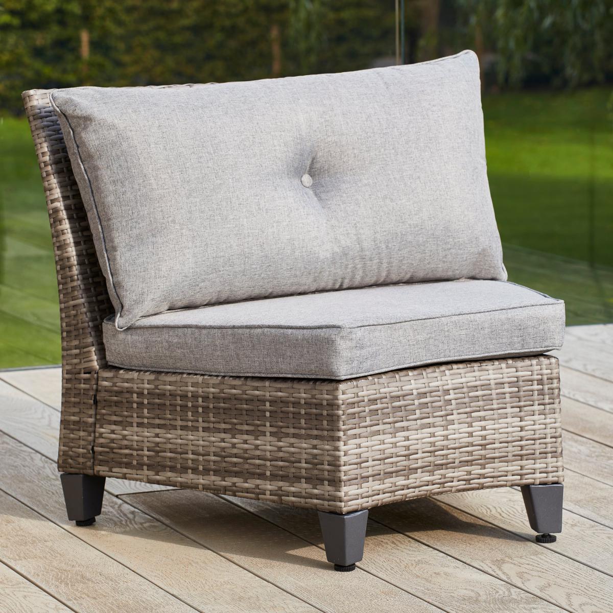 Cancun 6 Seater Grey Half Moon Sofa Set Light Grey – image 5
