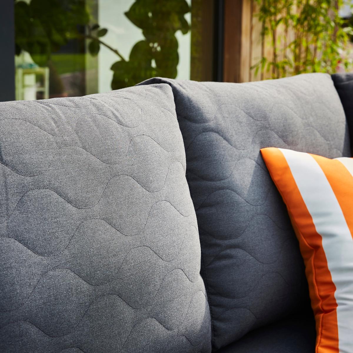 Outdoor Fabric Corner Sofa Set, Charcoal Grey – image 8