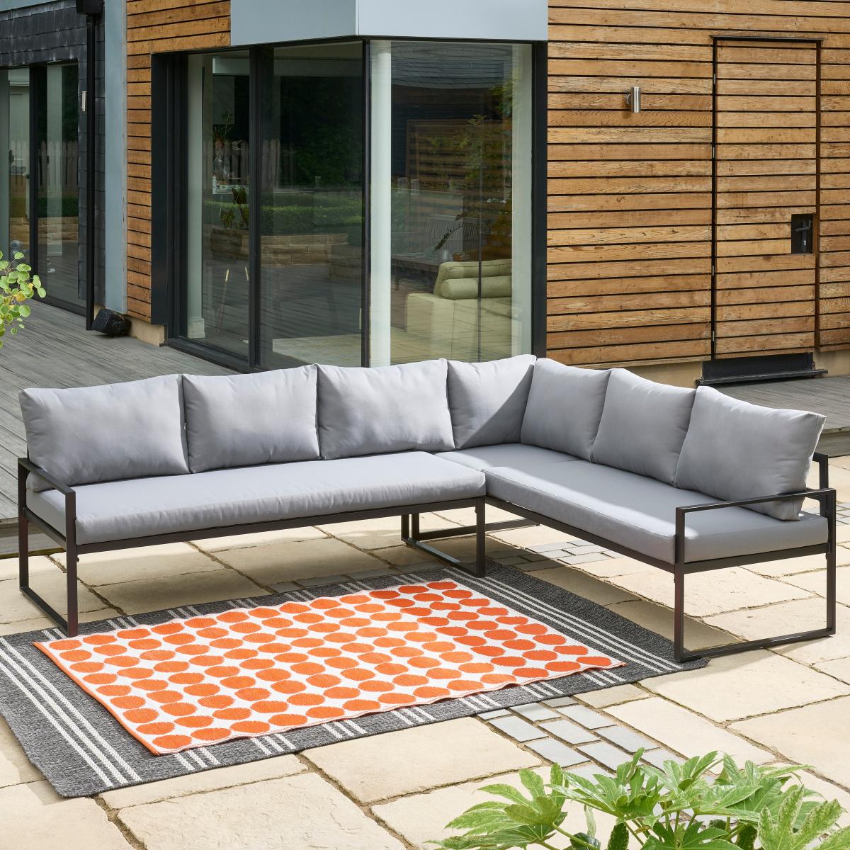 Elements Black Corner Sofa Dining Set Black – image 5