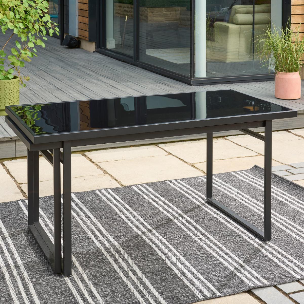 Elements Black Corner Sofa Dining Set Black – image 6