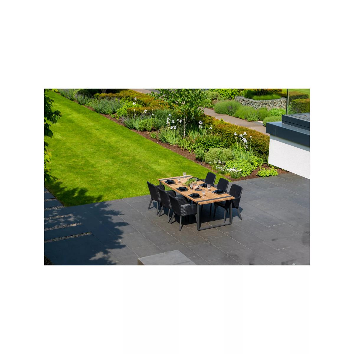 4 Seasons Outdoor Lisboa & Alto 6-Seater Garden Dining Set, FSC-Certified (Teak Wood), Anthracite/Natural – image 6