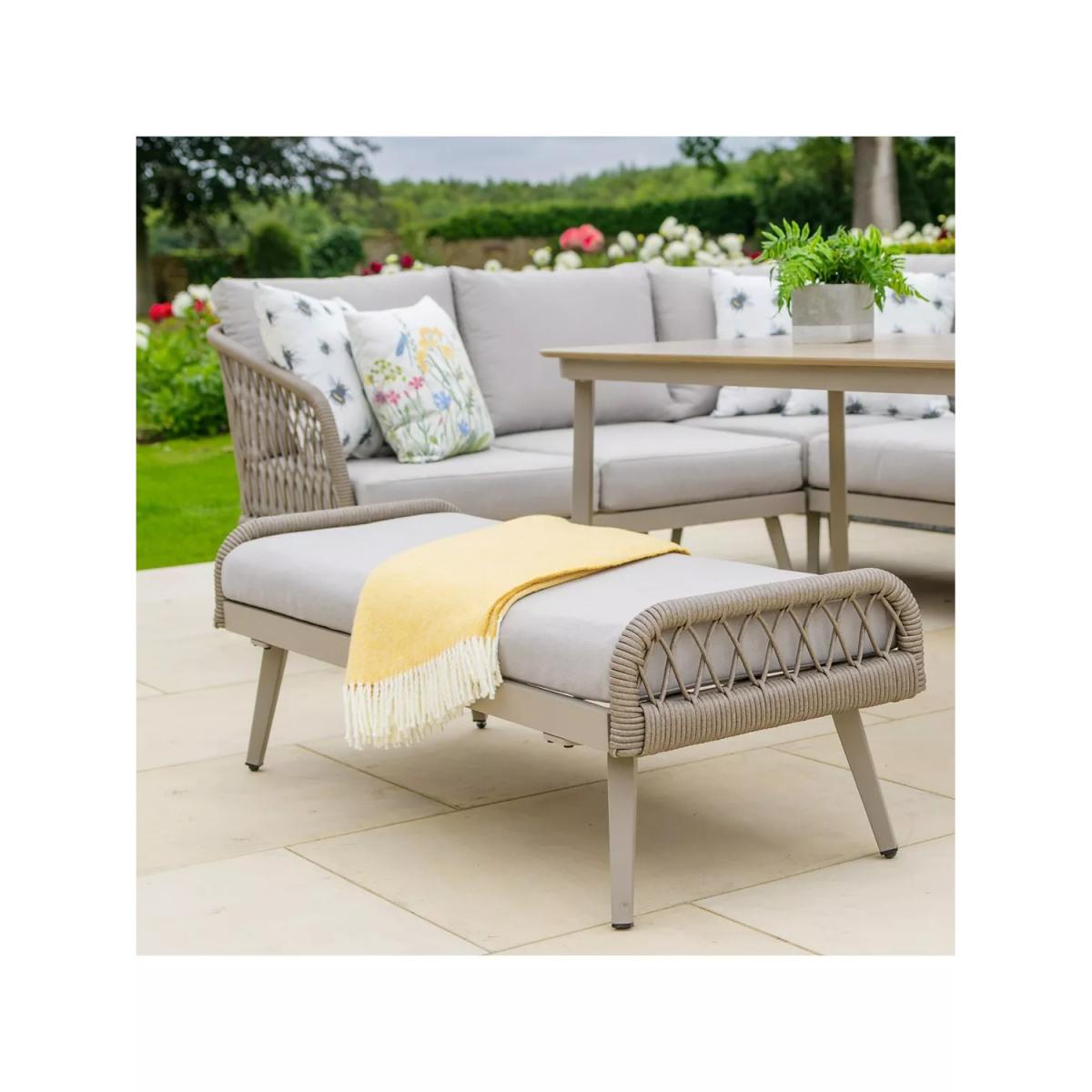 LG Outdoor Sarasota 8-Seater Modular Garden Casual Dining Set, Natural – image 2