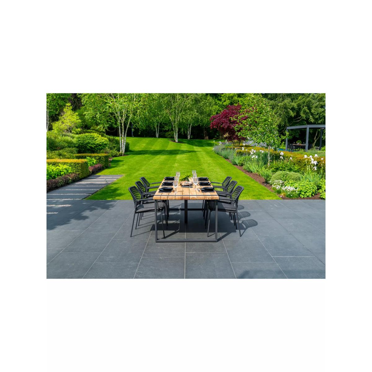 4 Seasons Outdoor Barista & Alto 6-Seater Garden Dining Set, FSC-Certified (Teak Wood), Anthracite/Natural – image 5