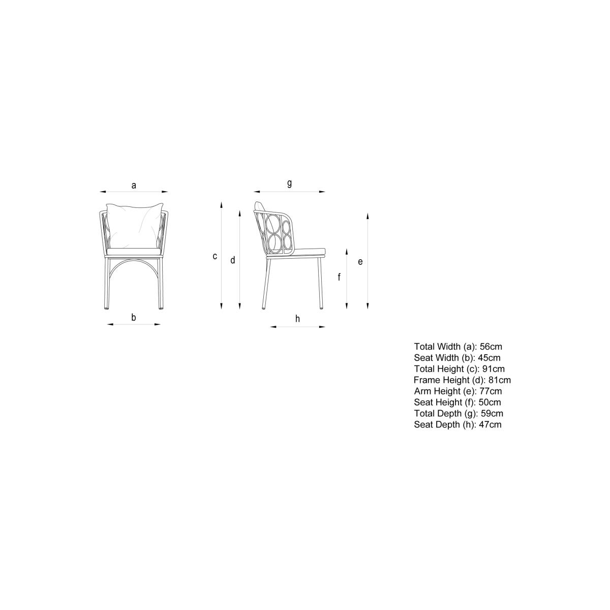 John Lewis Infinity Cane 4-Seater Round Garden Dining Table & Chairs Set, Natural – image 8
