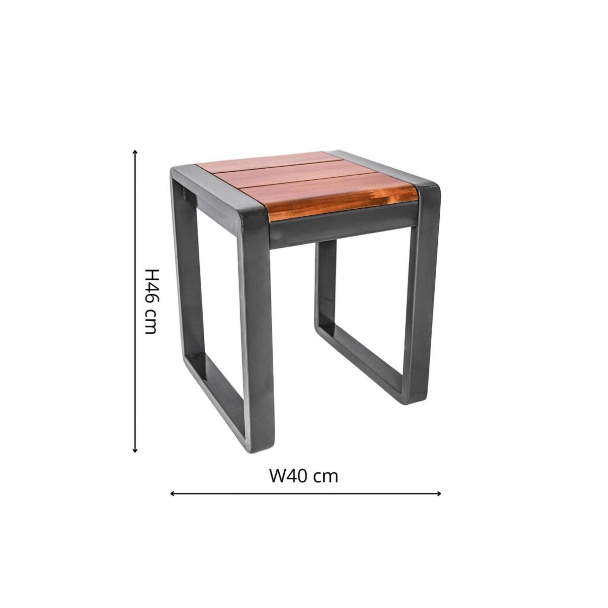 Ivyline Spitalfields 4-Seater Garden Square Dining Table & Stools Set, FSC-Certified (Acacia Wood), Grey/Natural – image 5
