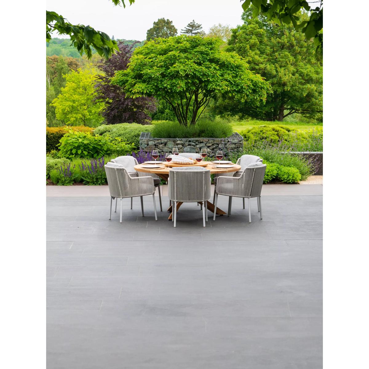 4 Seasons Outdoor Bernini & Prado 6-Seater Garden Dining Set, FSC-Certified (Teak Wood), Frozen/Natural – image 4