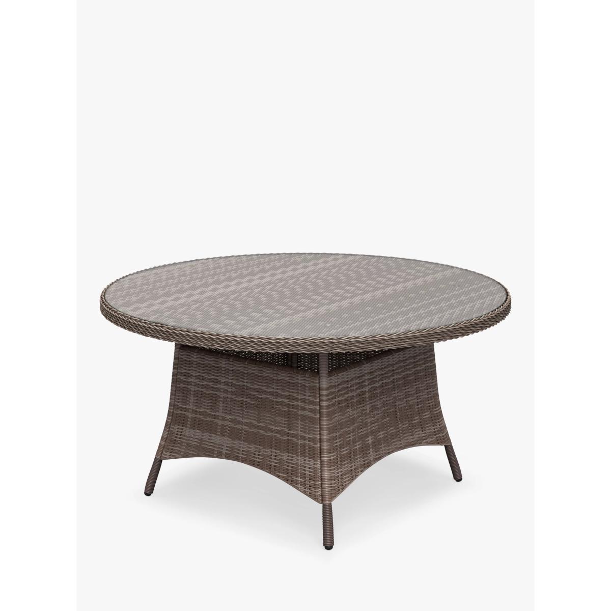John Lewis & Partners Rye 6-Seat Round Garden Dining Table & Chairs, Natural – image 4