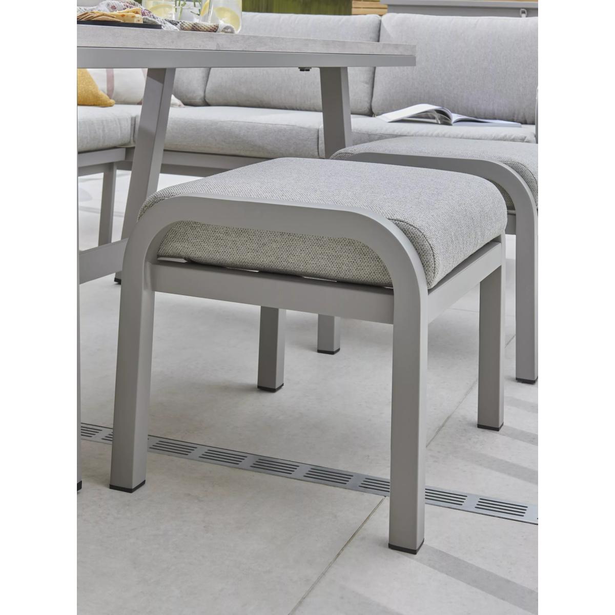 KETTLER Como 6-Seater Corner Garden Lounge & Casual Dining Set, Pebble – image 6