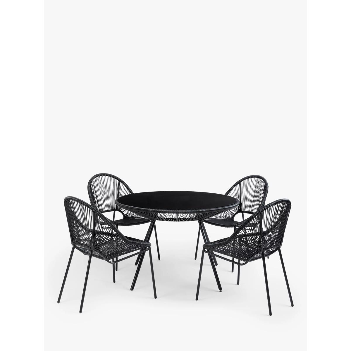 John Lewis Salsa 4-Seater Round Garden Dining Table & Chairs Set – image 2