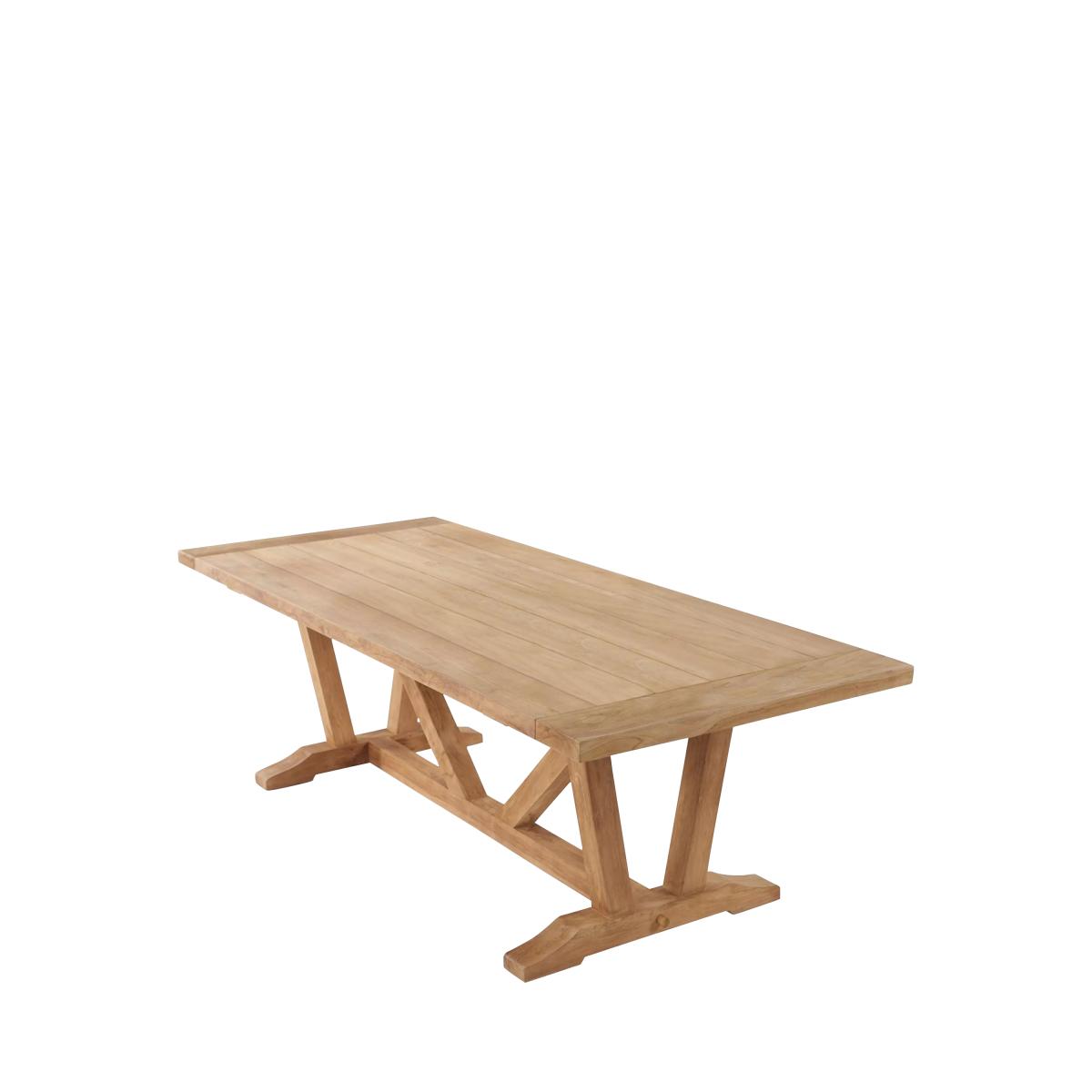 Bramblecrest Kuta Chedworth 6-Seater Rectangular Teak Wood Garden Dining Table & Rattan Chairs Set, Sandstone – image 4