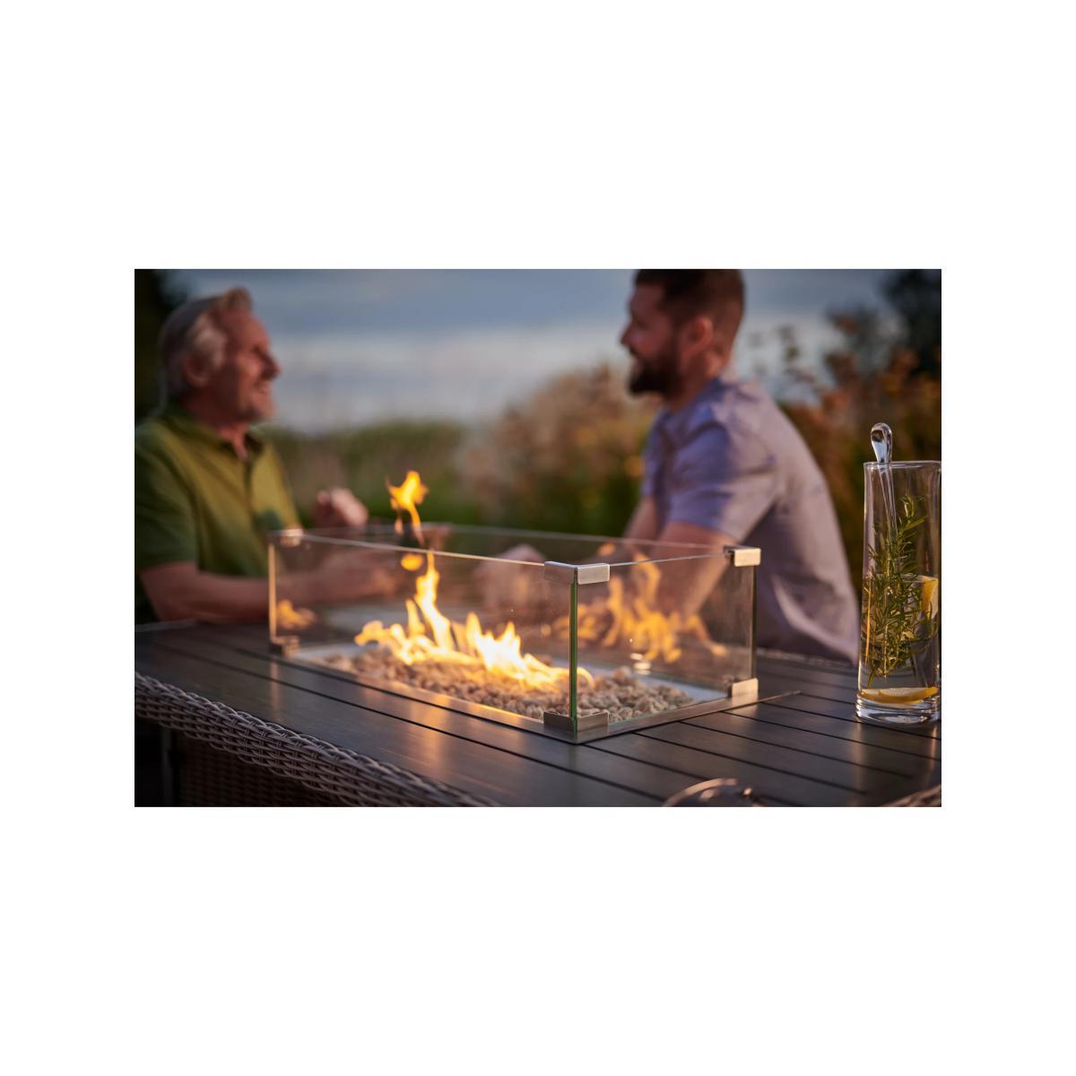 KETTLER Palma 7-Seat Mini Corner Garden Casual Dining Table & Chairs Set with Firepit – image 4