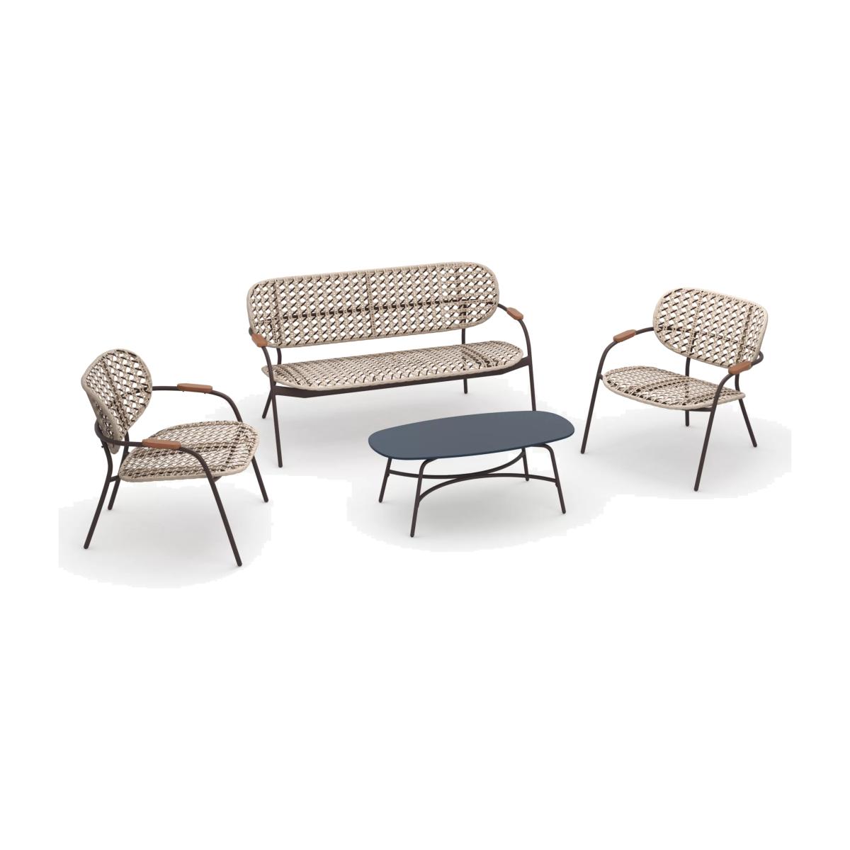 John Lewis & Partners Open Weave 4-Seater Garden Table & Chairs Lounge Set, Natural – image 1