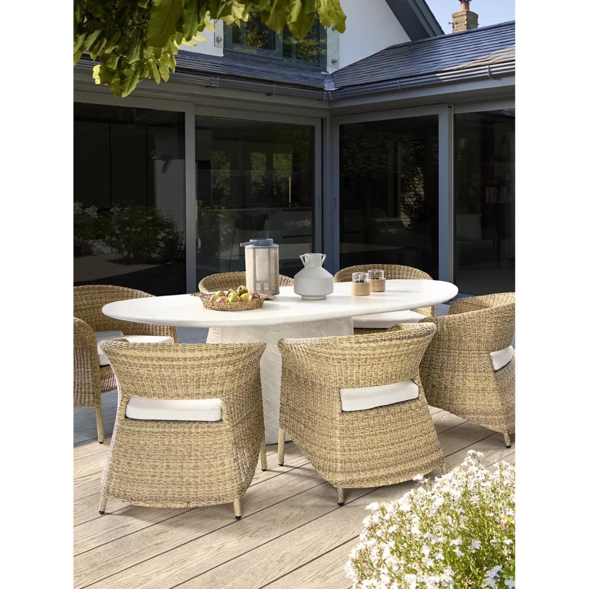 KETTLER Palm 6-Seater Oval Muscat Garden Dining Table & Chairs Set – image 2