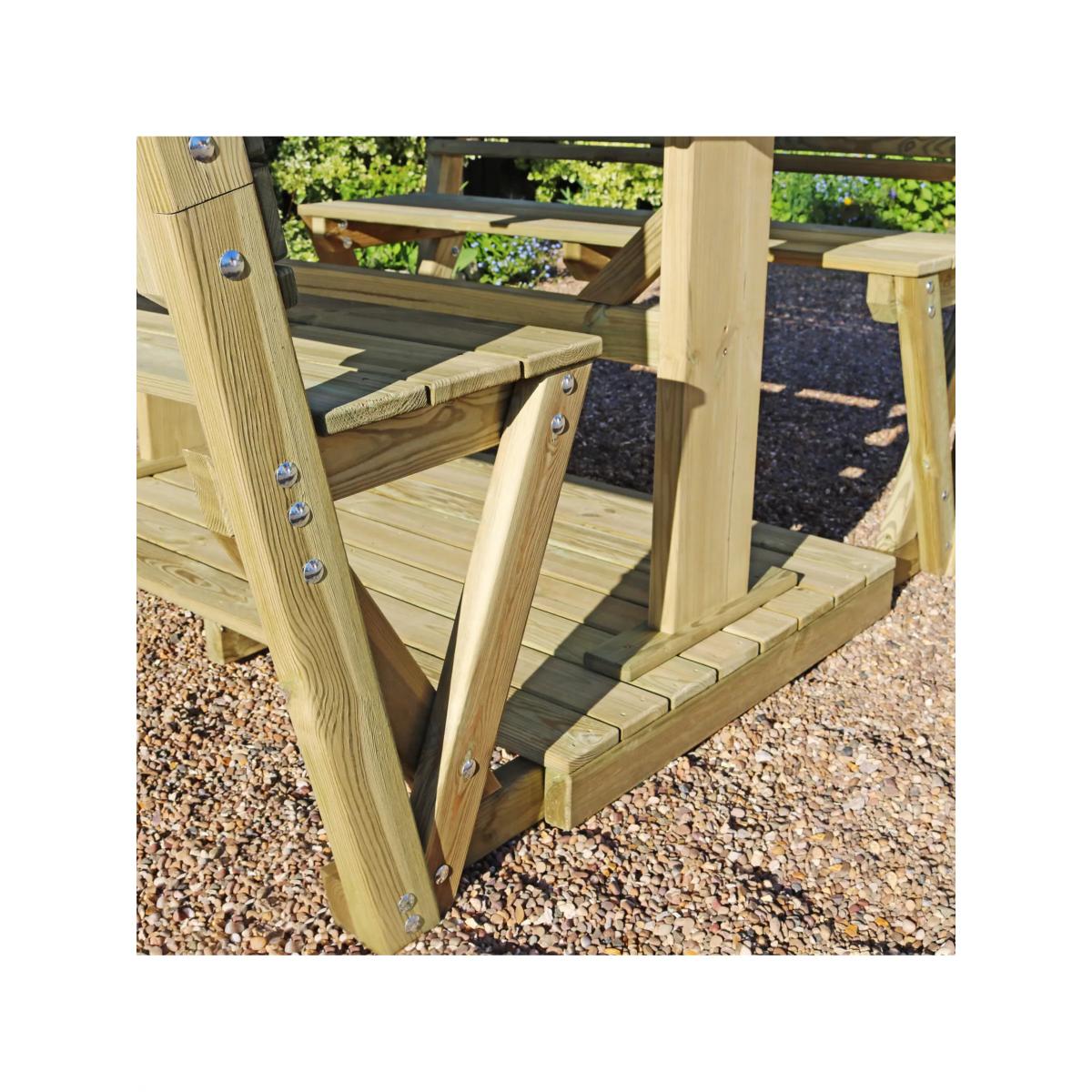 Zest Stirling 4-Seater Garden Dining Table & Chairs Arbour, Natural – image 8