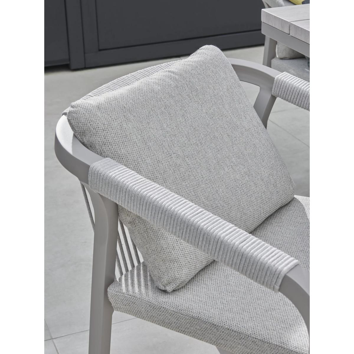 KETTLER Como 6-Seater Rectangular Garden Dining Table & Chairs Set, Pebble – image 3