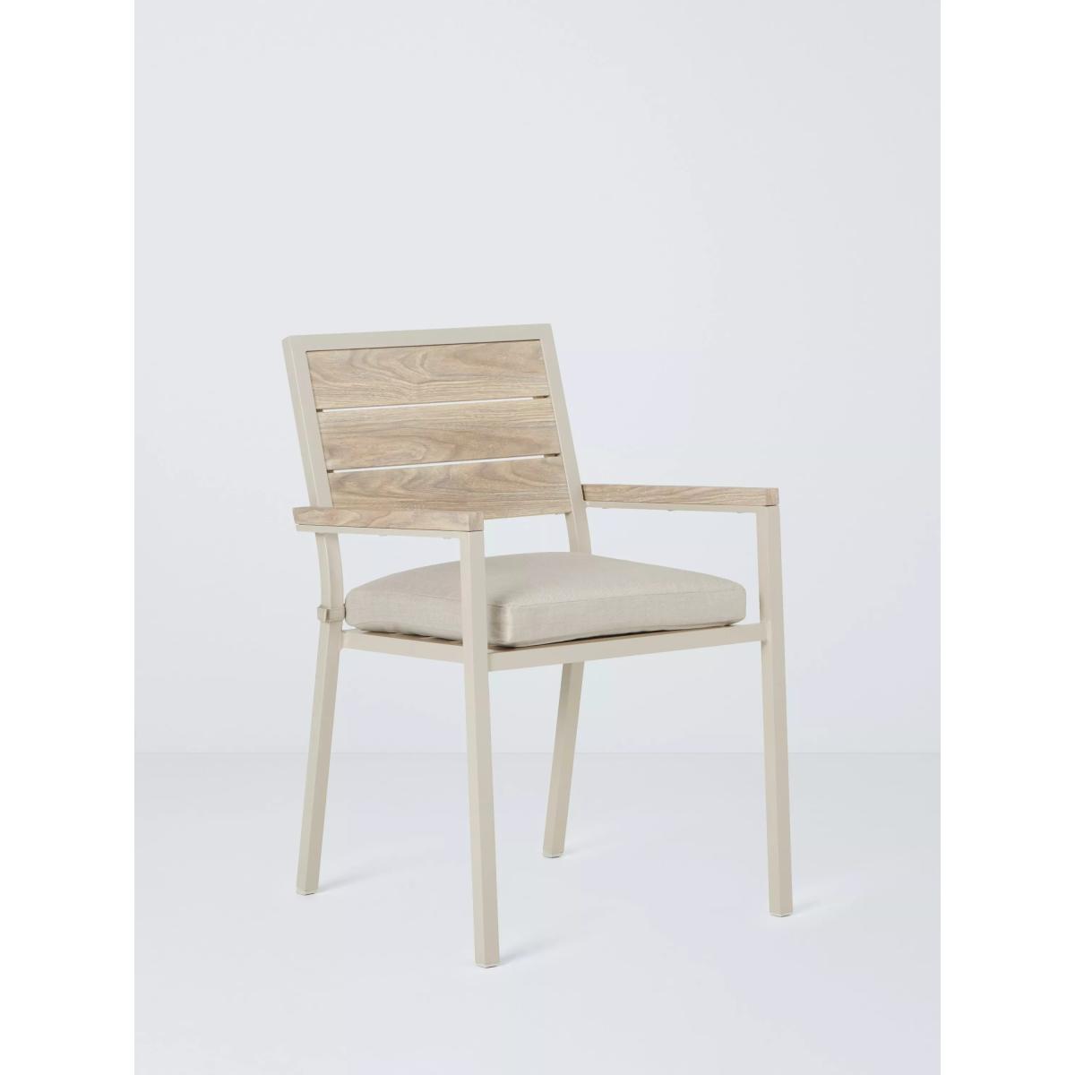 John Lewis Platform 4-Seater Wood-Effect Garden Dining Table & Chairs Set, Black – image 3