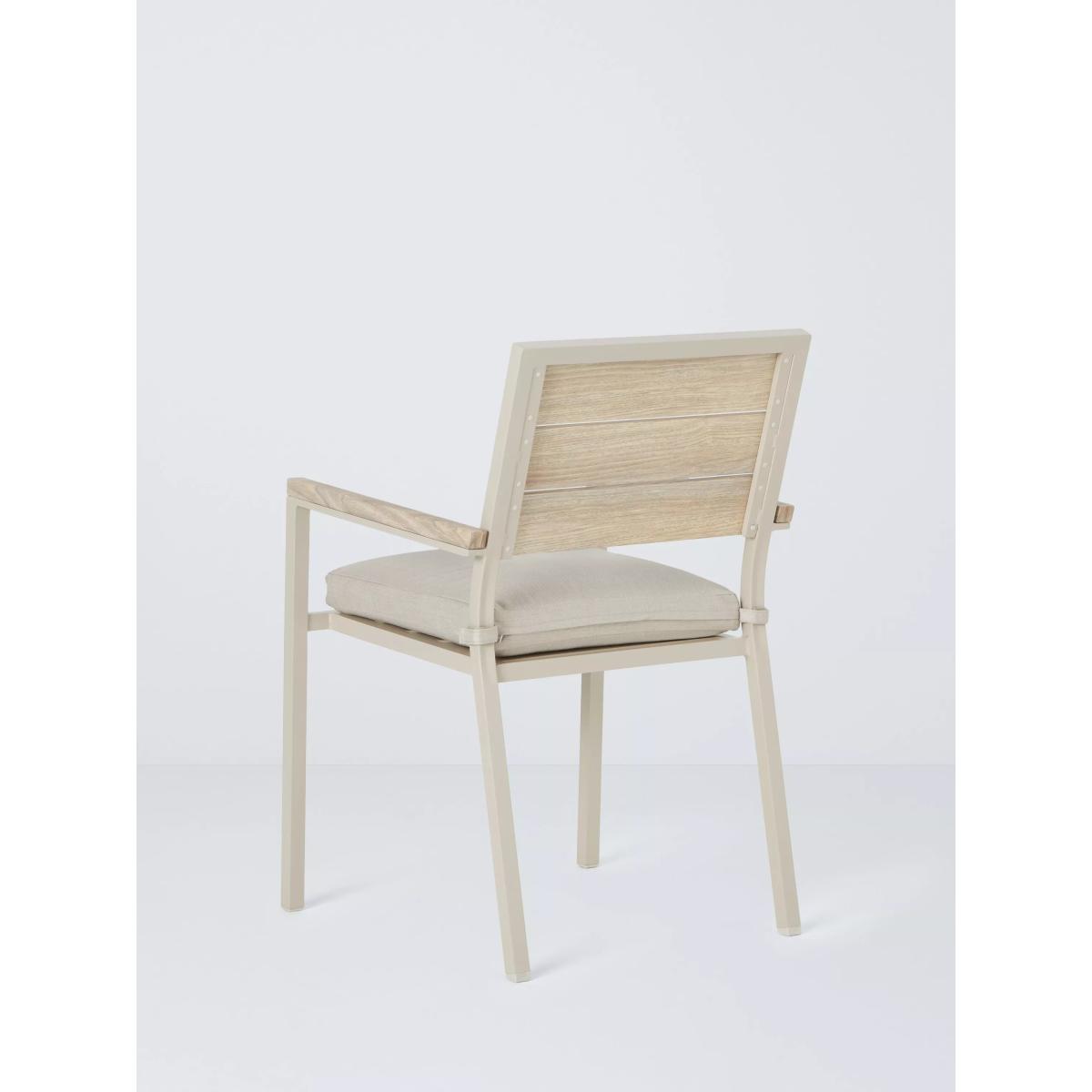 John Lewis Platform 4-Seater Wood-Effect Garden Dining Table & Chairs Set, Black – image 4