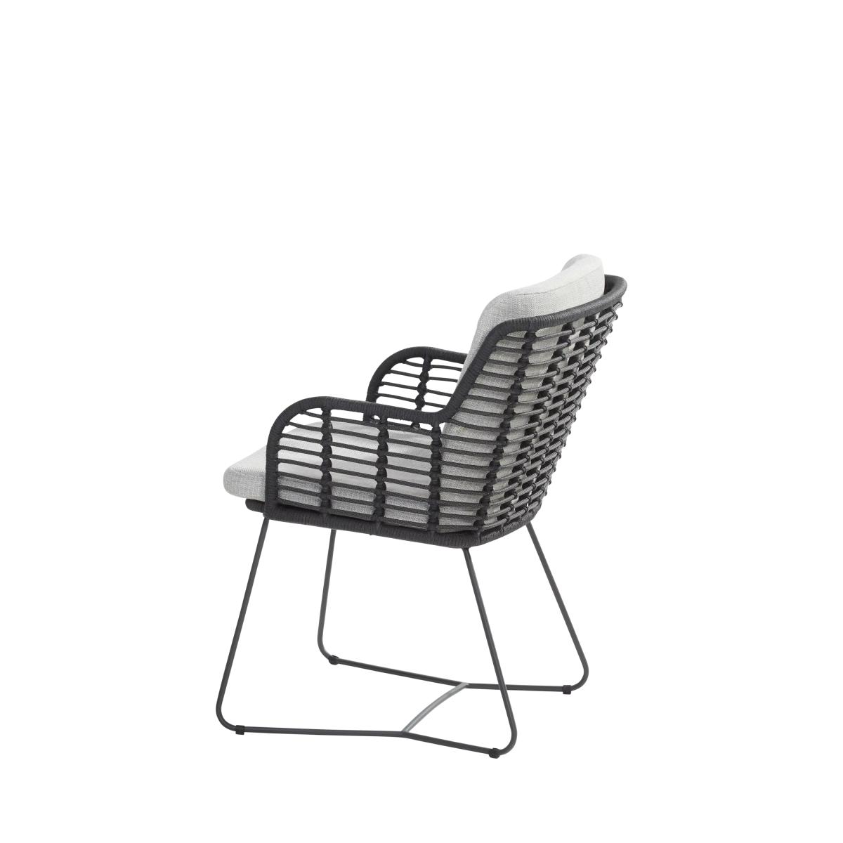 4 Seasons Outdoor Fabrice & Locarno 4-Seater Round Garden Dining Table & Chairs Set, Anthracite – image 3