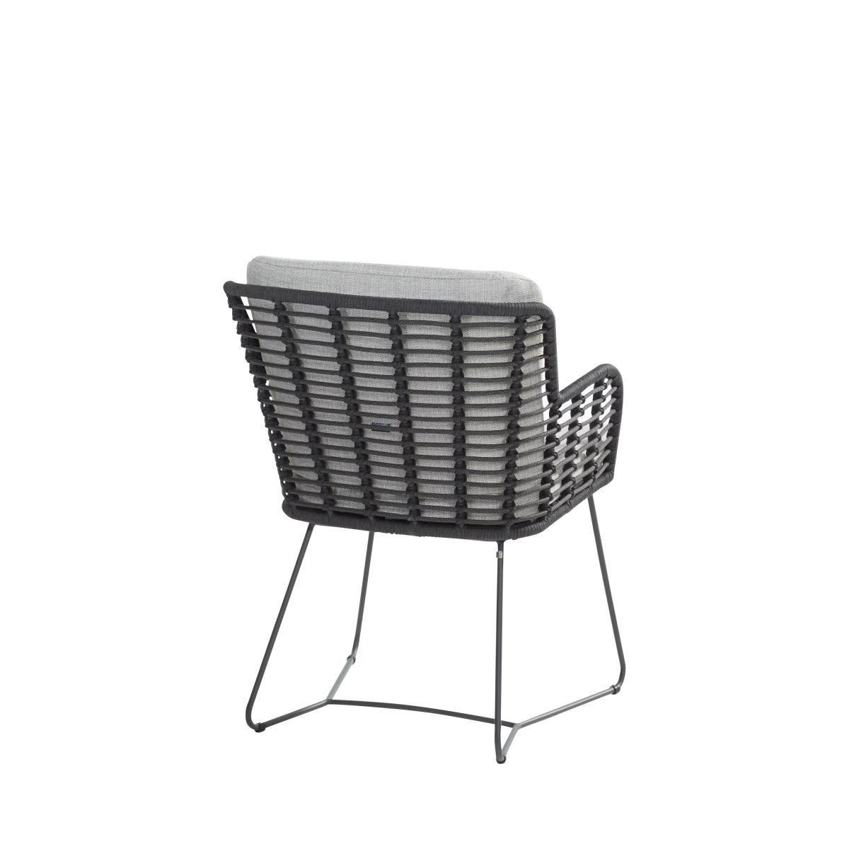 4 Seasons Outdoor Fabrice & Locarno 4-Seater Round Garden Dining Table & Chairs Set, Anthracite – image 4