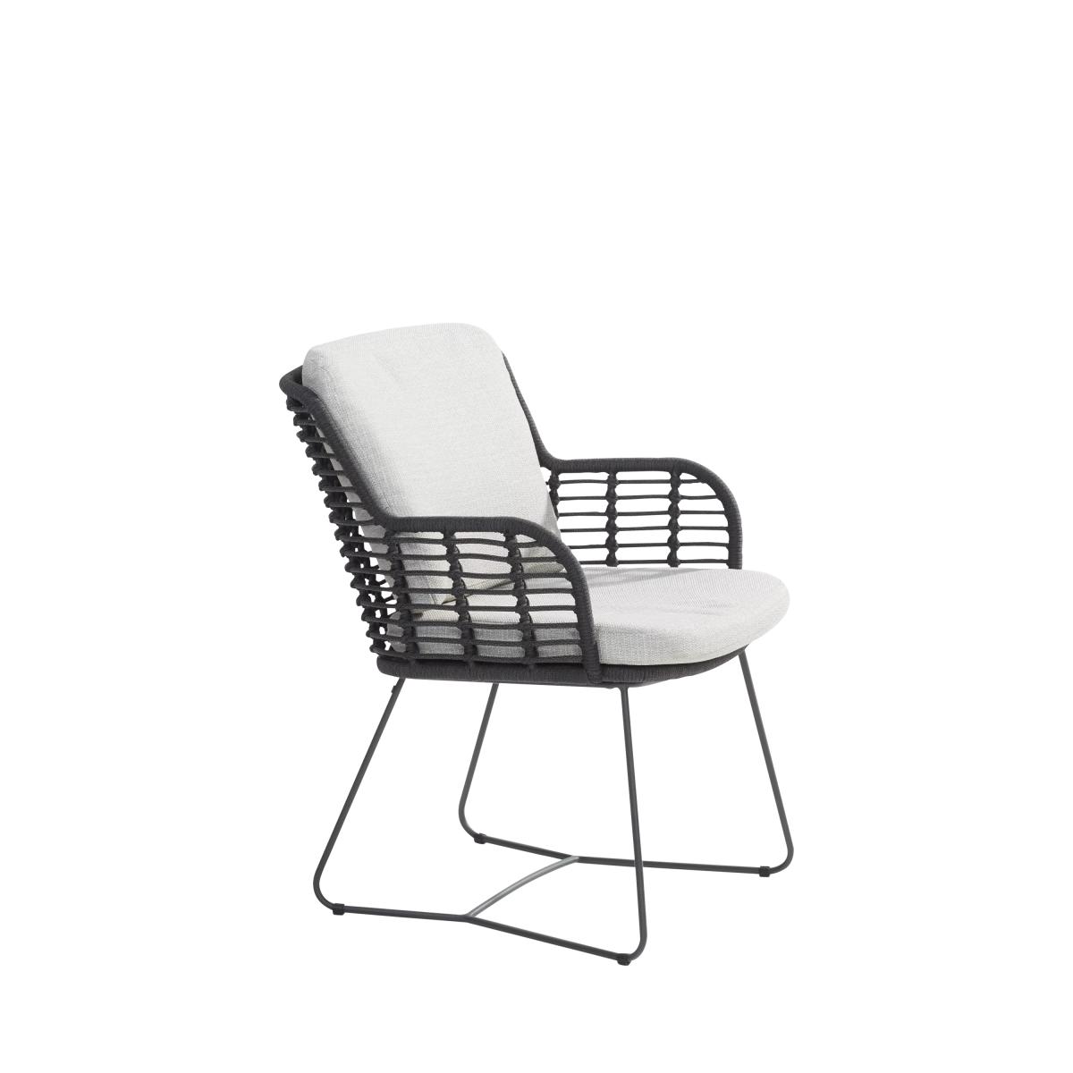 4 Seasons Outdoor Fabrice & Locarno 4-Seater Round Garden Dining Table & Chairs Set, Anthracite – image 5