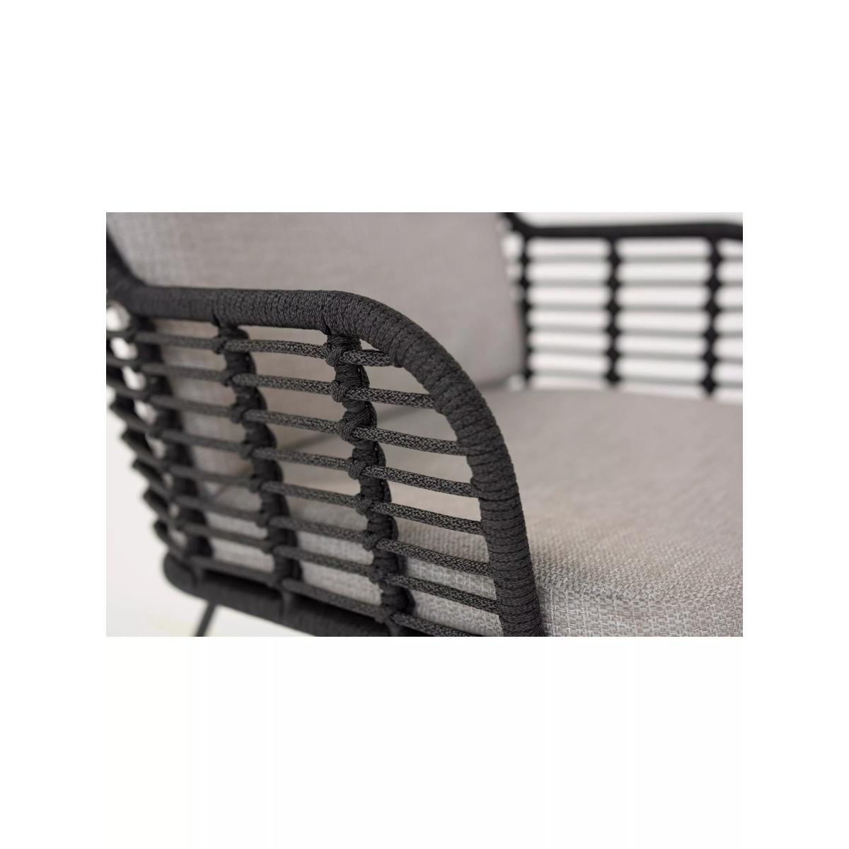 4 Seasons Outdoor Fabrice & Locarno 4-Seater Round Garden Dining Table & Chairs Set, Anthracite – image 7