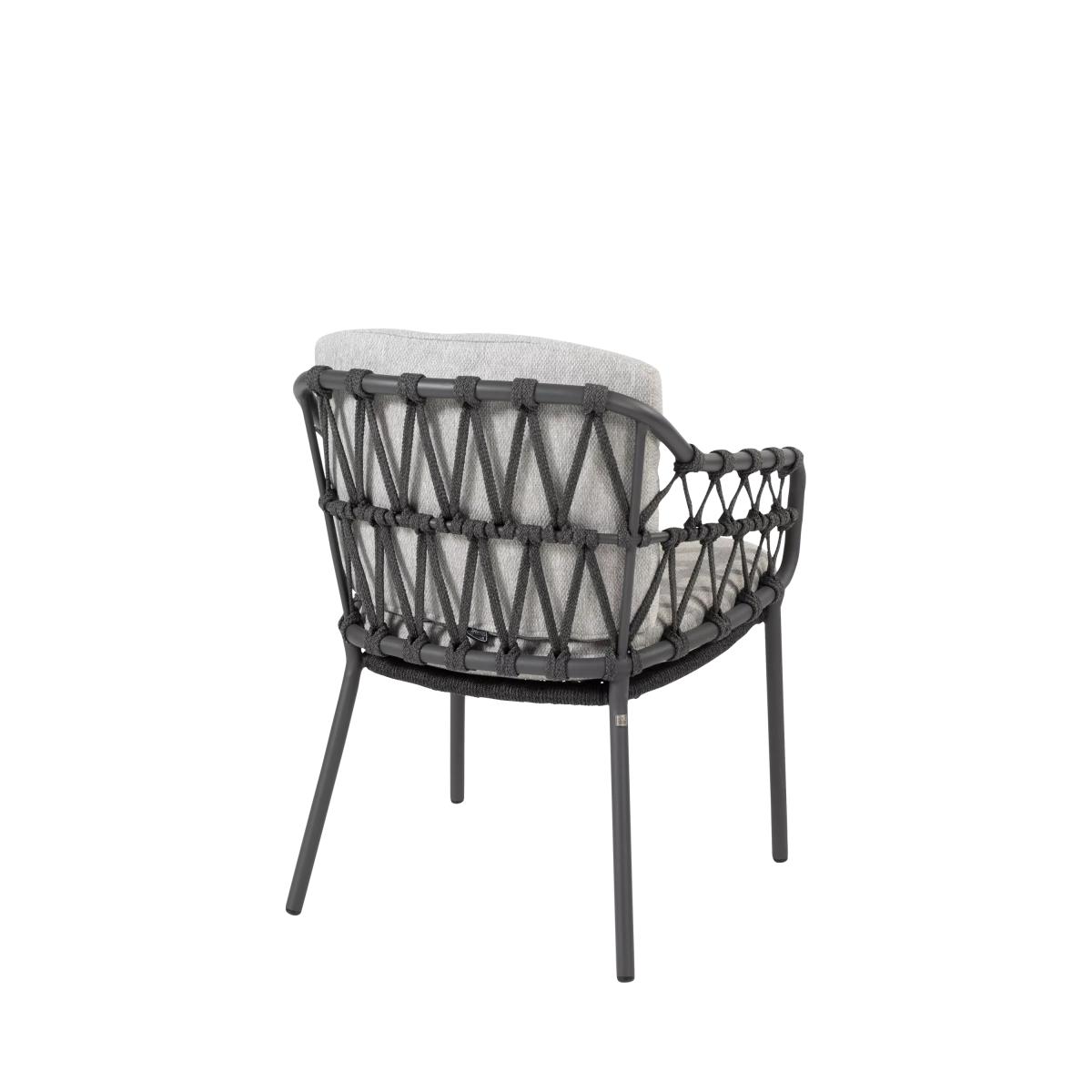 4 Seasons Outdoor Calpi & Prado 6-Seater Garden Dining Set with Lazy Susan, Anthracite/Teak – image 2