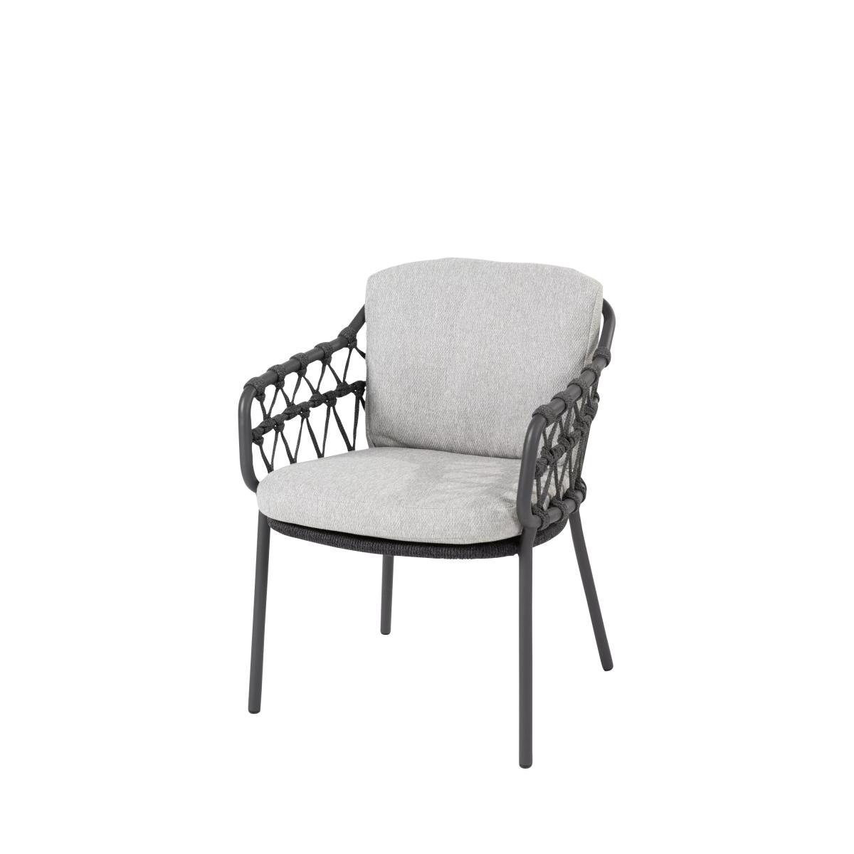 4 Seasons Outdoor Calpi & Prado 6-Seater Garden Dining Set with Lazy Susan, Anthracite/Teak – image 3