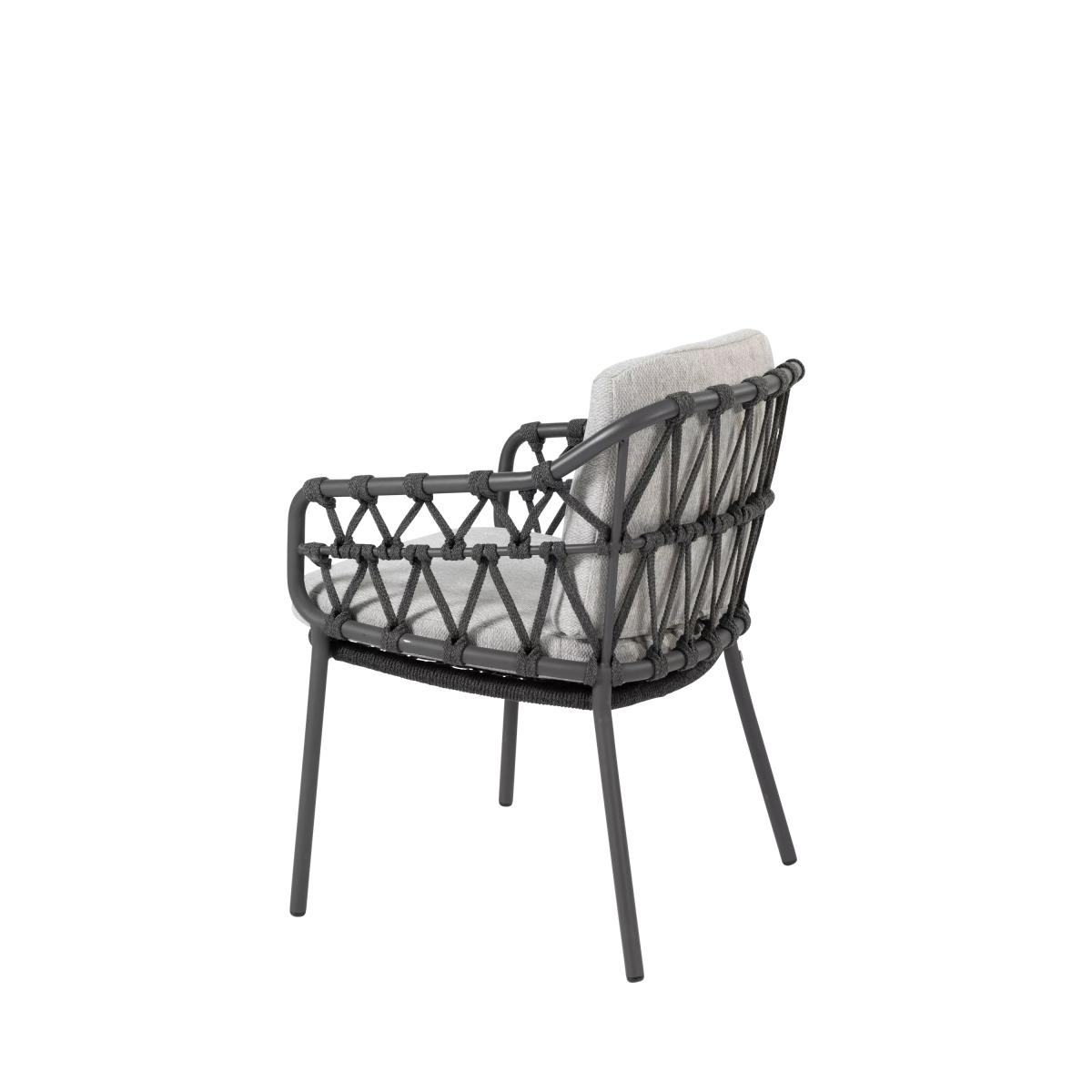 4 Seasons Outdoor Calpi & Prado 6-Seater Garden Dining Set with Lazy Susan, Anthracite/Teak – image 4
