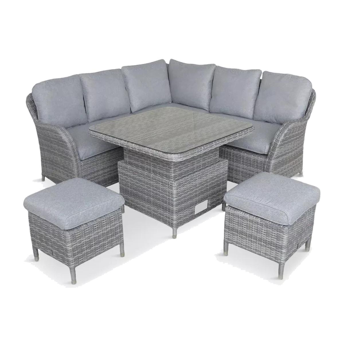 LG Outdoor Monte Carlo 7-Seater Compact Garden Dining Table & Chairs Set – image 1