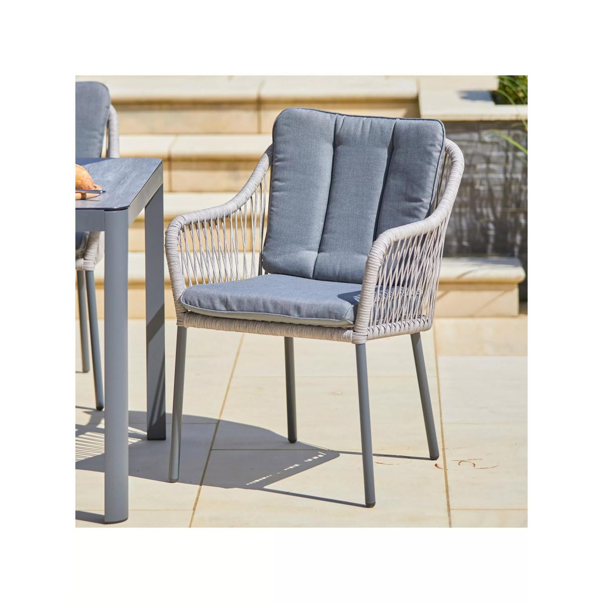 LG Outdoor Bali 4-Seater Square Garden Dining Table & Chairs Set, Grey – image 3