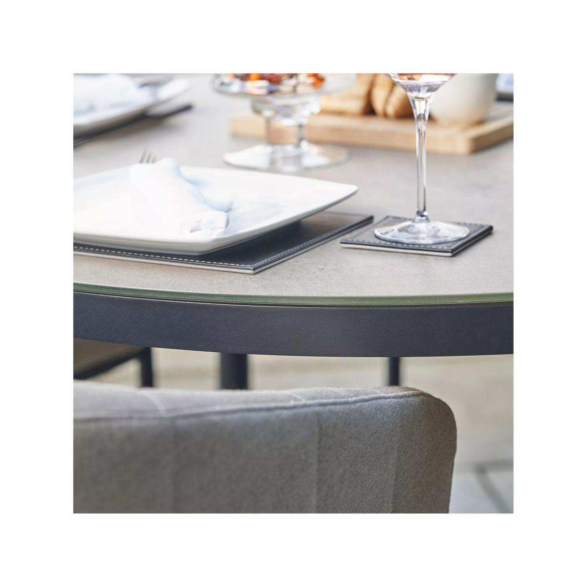 Pacific Nevada 4-Seater Round Garden Dining Table & Chairs Set, Putty – image 6